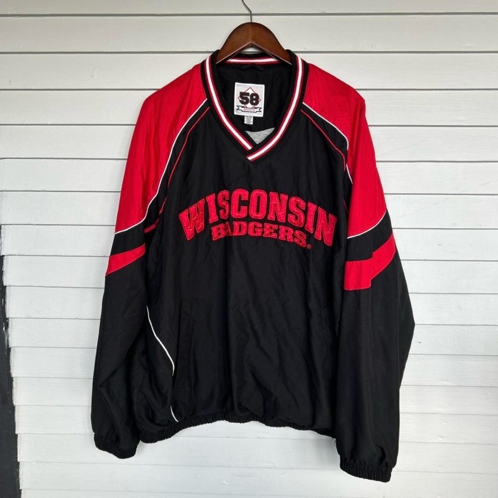 Wisconsin Badgers Red and Black Windbreaker